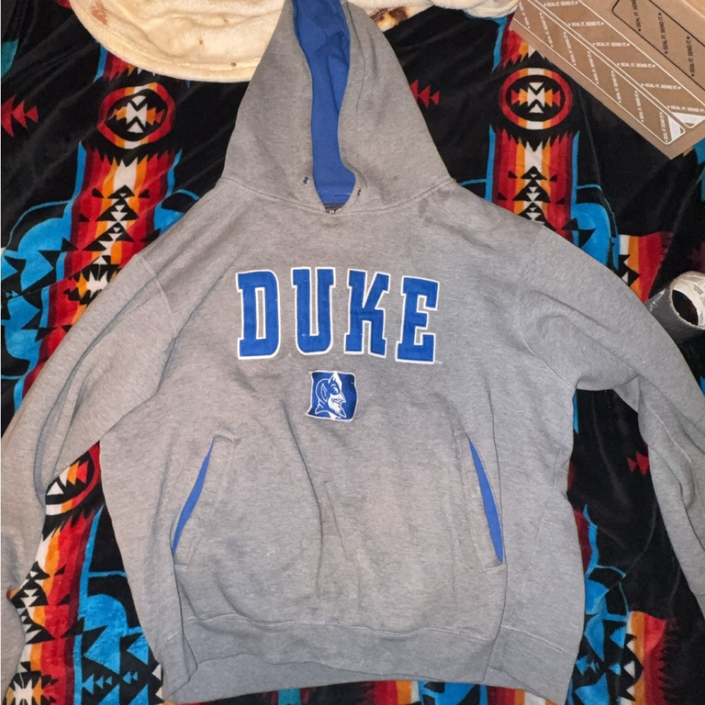 Champs Gray and Blue Men's Hoodie